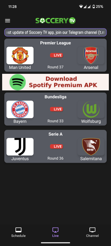 Soccery TV App